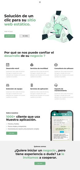 Tema HTML5 Para Un Clic Para El Éxito