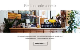 Restaurante De Comida Casera - Plantilla Responsiva De Una Página