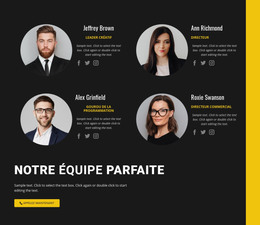 Notre Équipe Commerciale - Modèle De Page HTML