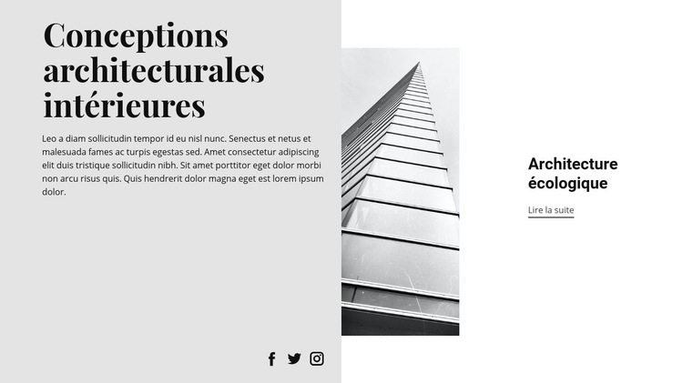 Style d'architecture moderne Page de destination