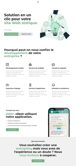 Thème WordPress Polyvalent Pour Un Clic Pour Réussir