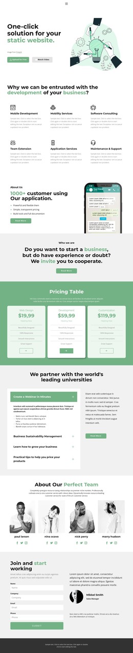Partner HTML Templates | Nicepage