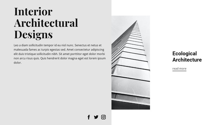 Modern architecture style HTML Template