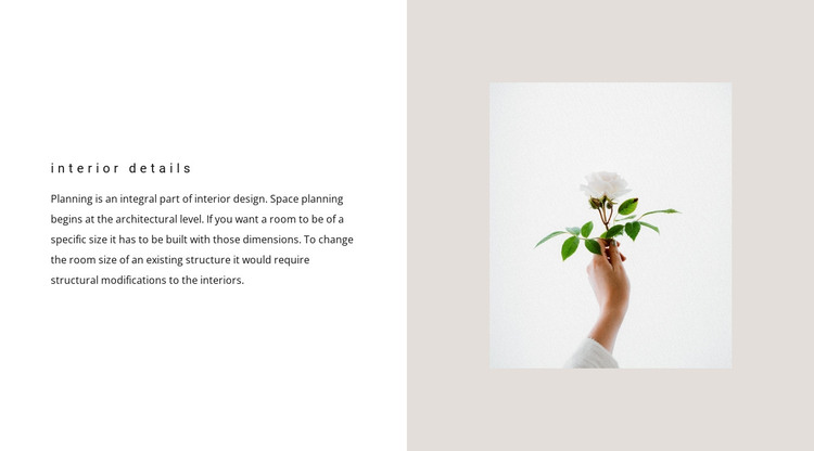 Details for interior HTML Template