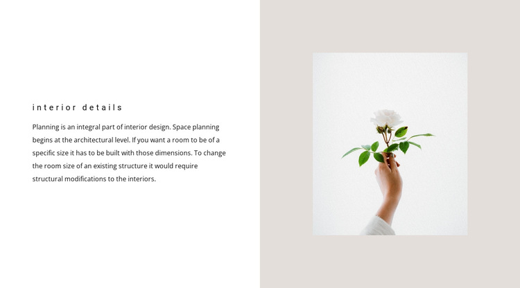 Details for interior HTML5 Template