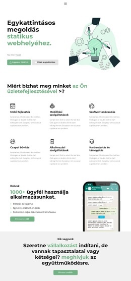 Egy Kattintás A Sikerért Webhelysablon