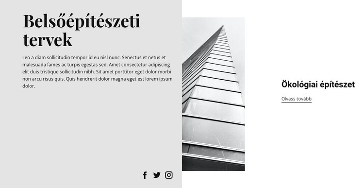 Modern építészeti stílus Weboldal tervezés