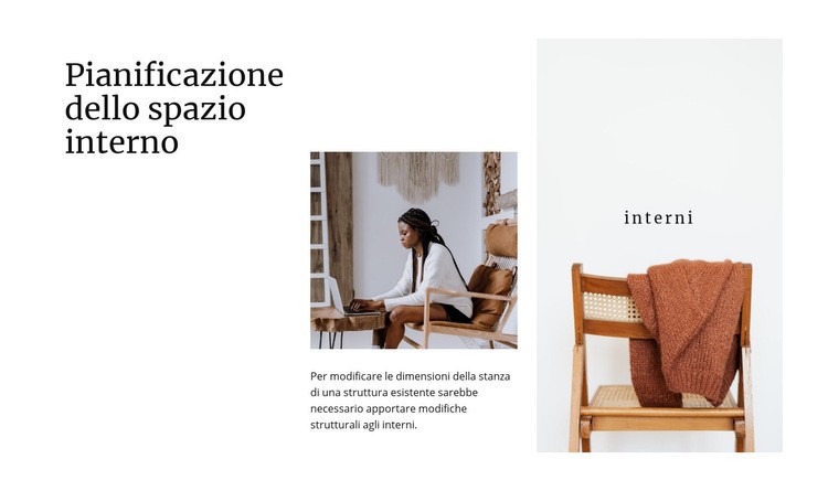 Pianificazione dello spazio interno Modelli di Website Builder