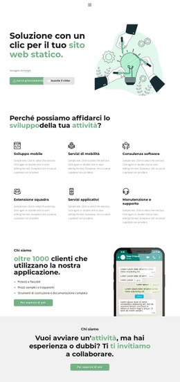 Un Clic Per Il Successo - Mockup Del Sito Web Reattivo