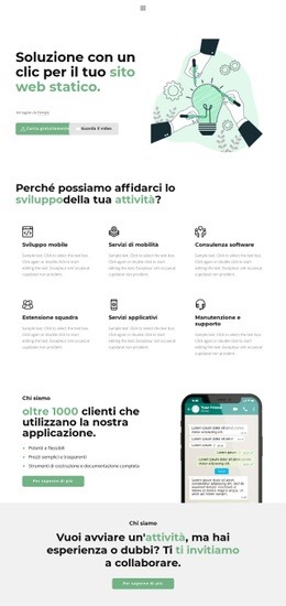 Un Clic Per Il Successo - Modello Di Sito Web Gratuito