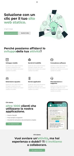 Un Clic Per Il Successo Modello Di Sito