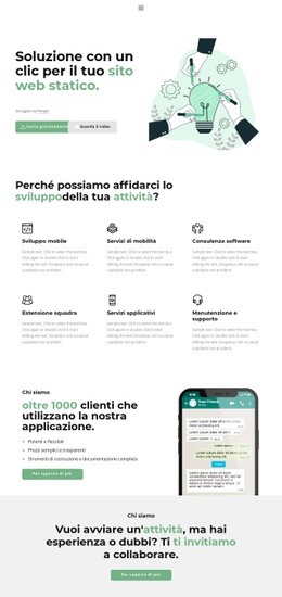 Un Clic Per Il Successo - Modello Multiuso Di Una Pagina