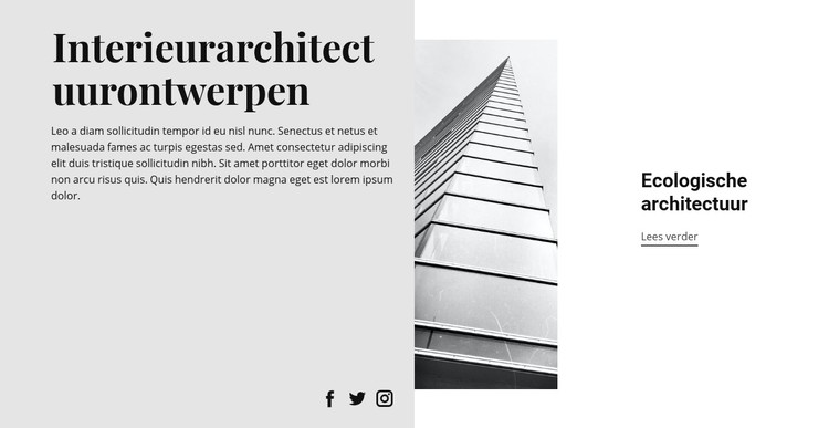 Moderne architectuurstijl CSS-sjabloon