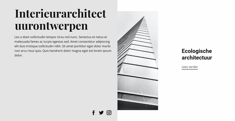 Moderne architectuurstijl Html Website Builder