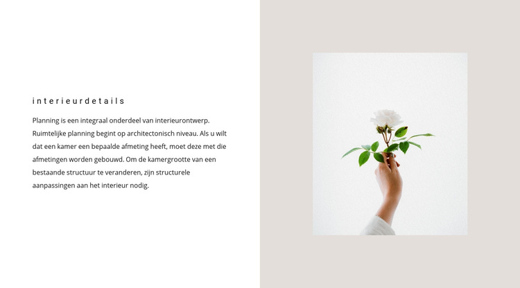 Details voor interieur WordPress-thema