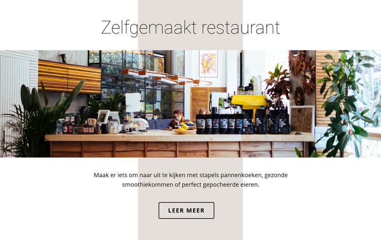 Thuis eten restaurant Website ontwerp
