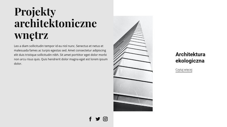 Nowoczesny styl architektury Makieta strony internetowej