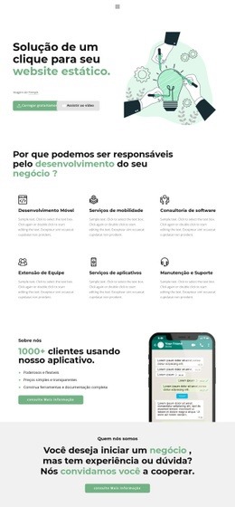 Um Clique Para O Sucesso - Construtor De Sites Para Inspiração