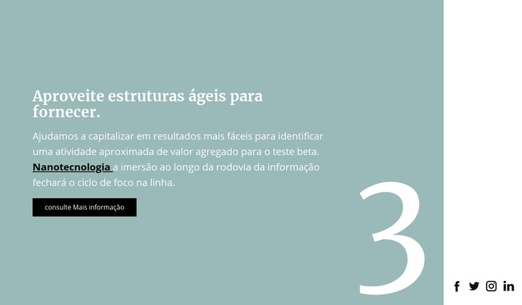 Texto no fundo Modelo de site