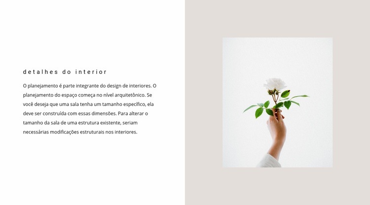 Detalhes para interior Landing Page