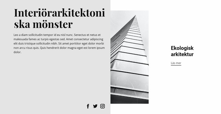 Modern arkitekturstil WordPress -tema