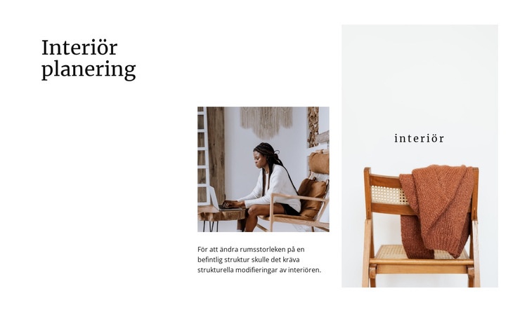 Interiör planering WordPress -tema