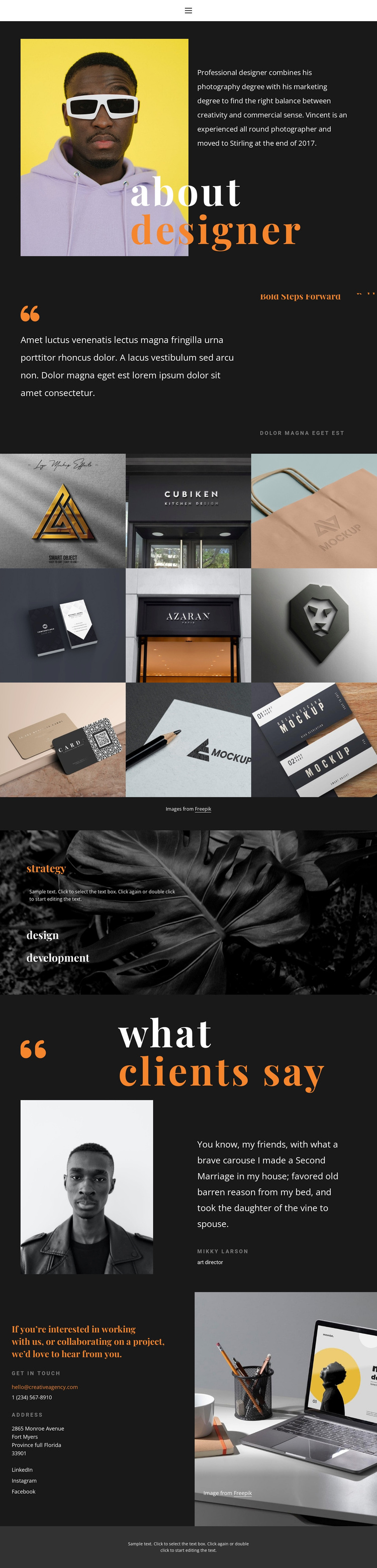 Marketing Portfolio Template