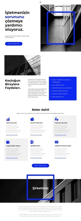 Organize Etmede Yardım - Web Sayfası Maket Şablonu