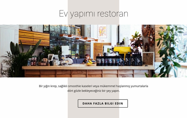 Ev yemek restoranı Web sitesi tasarımı