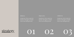 Business Driving Strategy Web Page Design