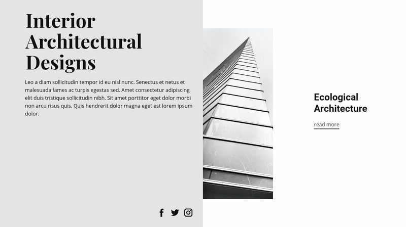 Modern architecture style Web Page Design