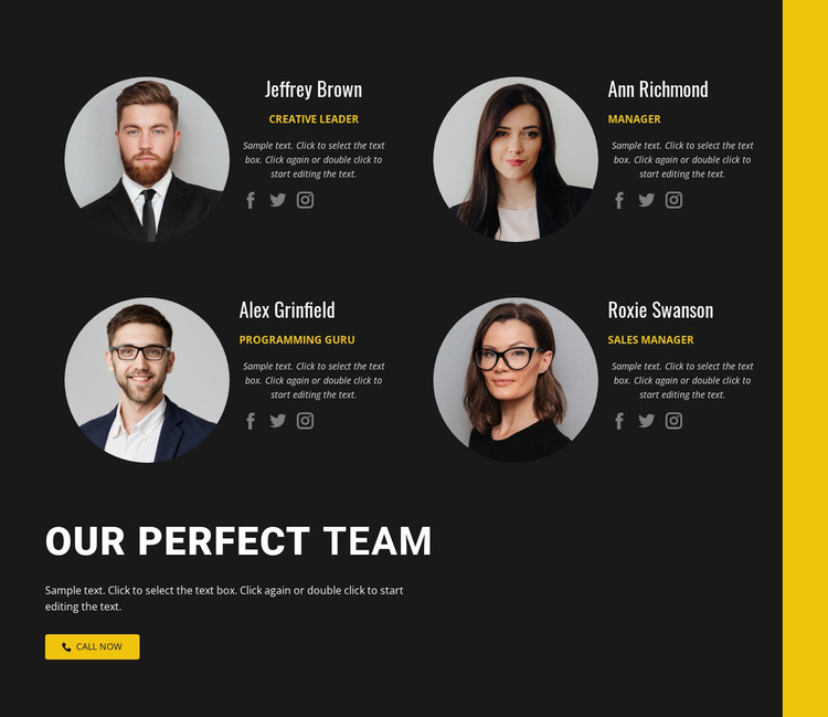 Our busuiness team WordPress Theme