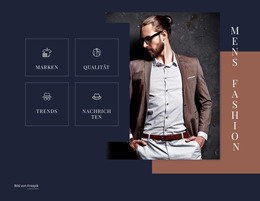 HTML-Seitendesign Für Männer Modetrends