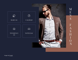 Diseño De Página HTML Para Tendencias De La Moda Masculina