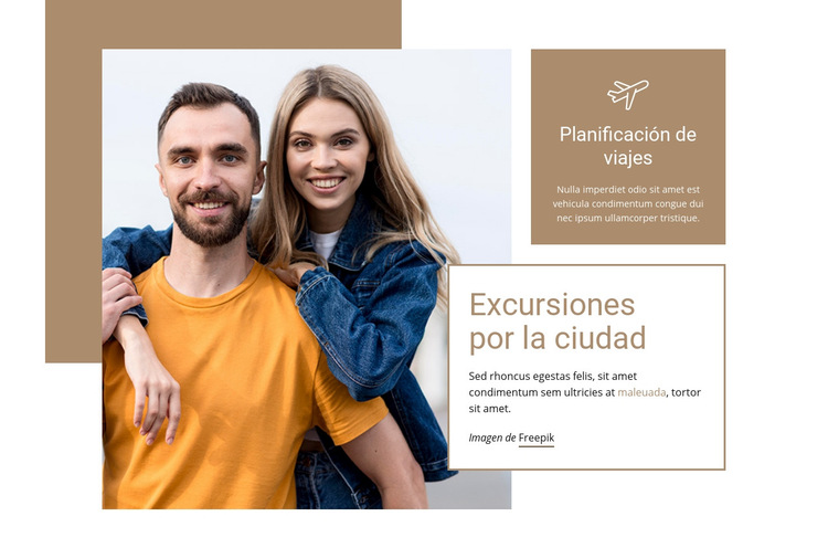 Viajes por la ciudad Plantilla de sitio web