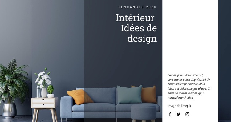 Décorez les murs avec des peintures Modèle de site Web