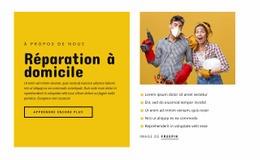 Services De Réparation À Domicile - Modèle De Fonctionnalité D'Une Page