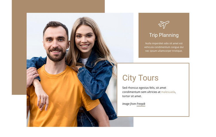 City tours travel Homepage Design