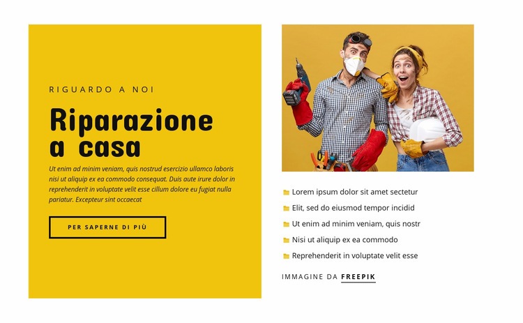 Servizi di riparazione domestica Modelli di Website Builder