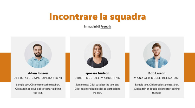 Progettazione della squadra Tema WordPress