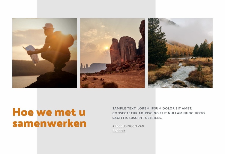 Individuele reiziger Website Builder-sjablonen