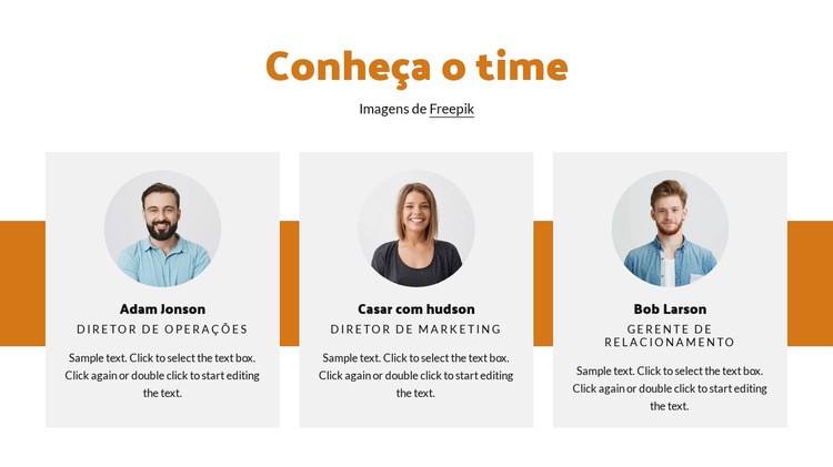 Desenho de equipe Design do site