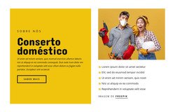 Serviços De Conserto Doméstico - Modelo De Site