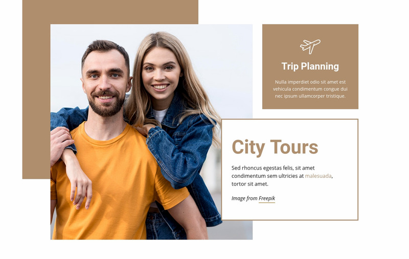 City tours travel Web Page Design