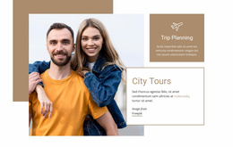 Custom Fonts, Colors And Graphics For City Tours Travel