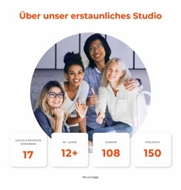 Einseitenvorlage Für Über Unser Fantastisches Designstudio