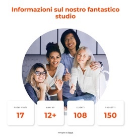 Informazioni Sul Nostro Fantastico Studio Di Design - Mockup Del Sito Web Facile Da Usare