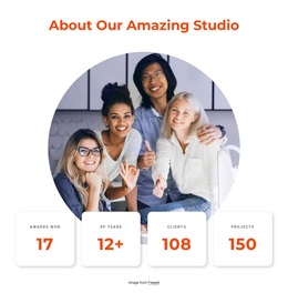 About Our Amazing Design Studio - Landing Page