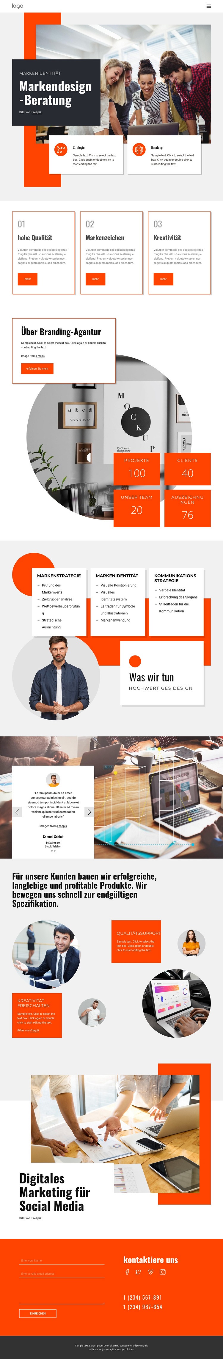 Wachstumsdesignagentur HTML Website Builder