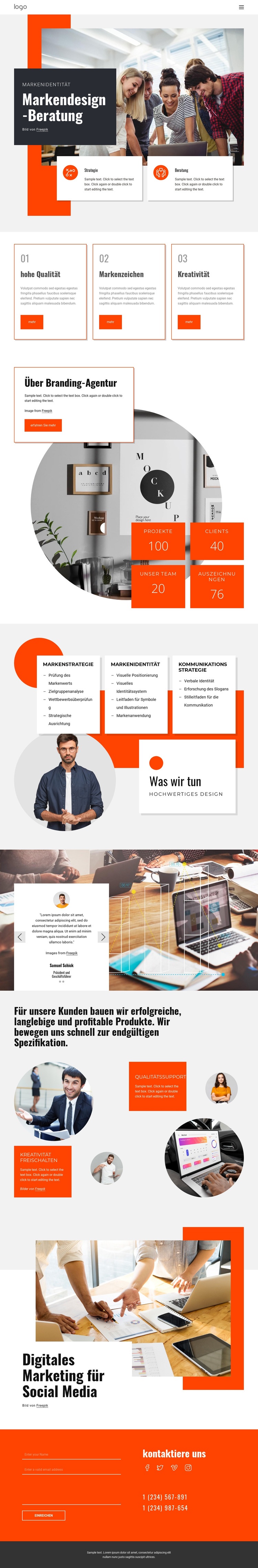 Wachstumsdesignagentur HTML5-Vorlage